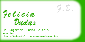 felicia dudas business card